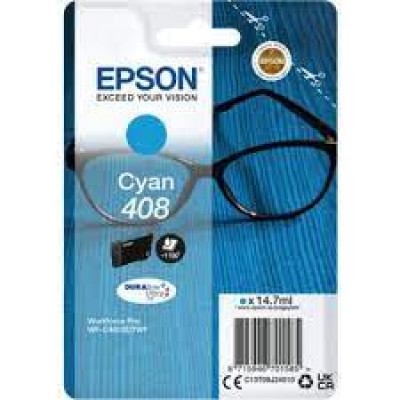 Epson 408 - 14.7 ml - high capacity - cyan - original - blister - ink cartridge - for WorkForce Pro WF-C4810DTWF